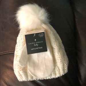 Laura Ashley hat and glove set